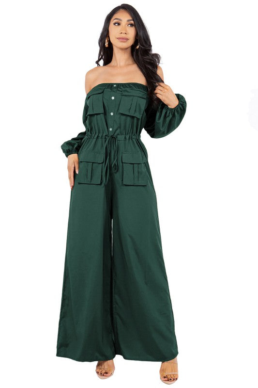 Sexy Off The Shoulder Jumpsuit - Scarvesnthangs