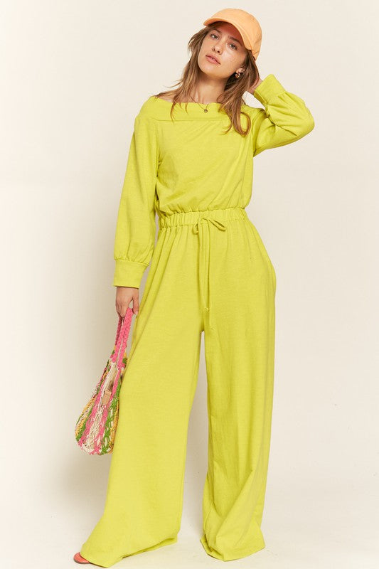 One Shoulder Terry Jumpsuit - Scarvesnthangs