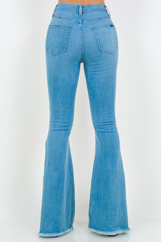 Rodeo Bell Bottom Jean in Light Denim - Scarvesnthangs