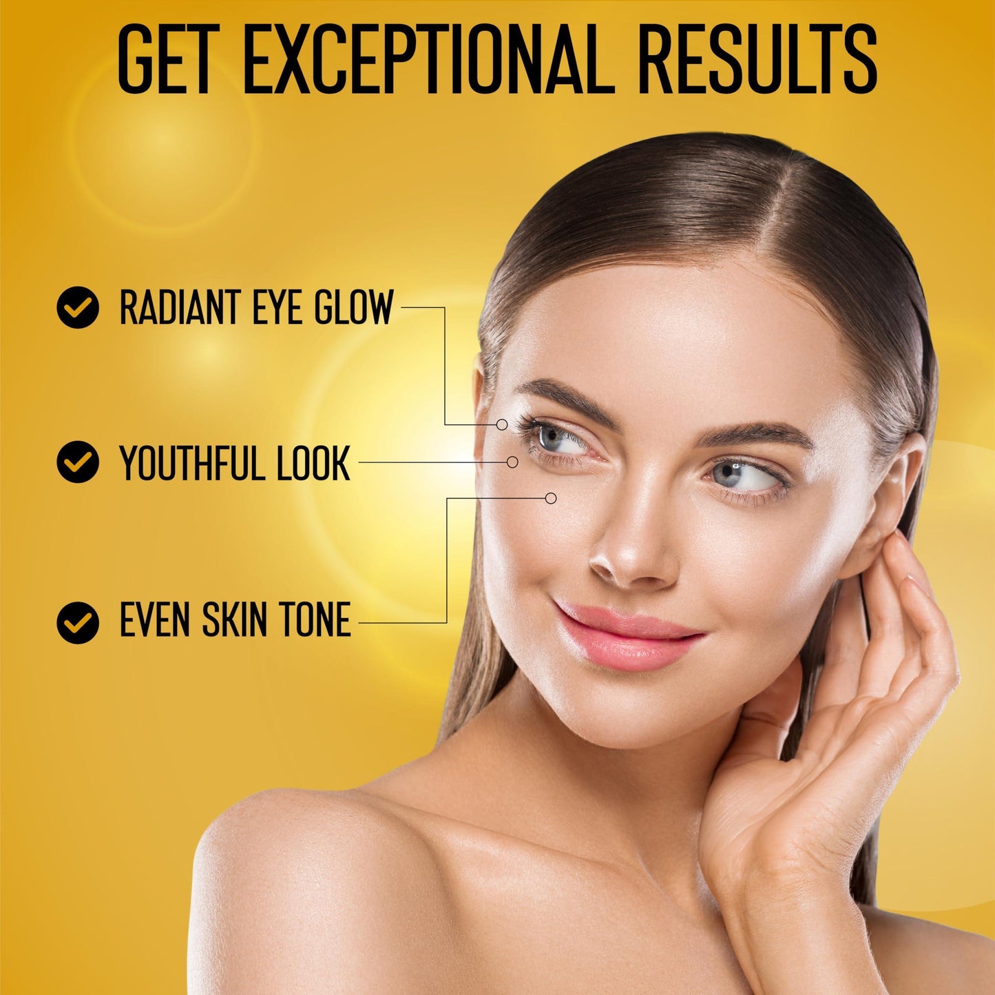 24K Gold Under Eye Patches for Puffy Eyes and Dark Circles – Retinol Collagen Eye Masks for Women & Men – Hydrating AntiAging Brightening Eye Gel Pads – Dark Circle & Bags Eye Care 50 pcs