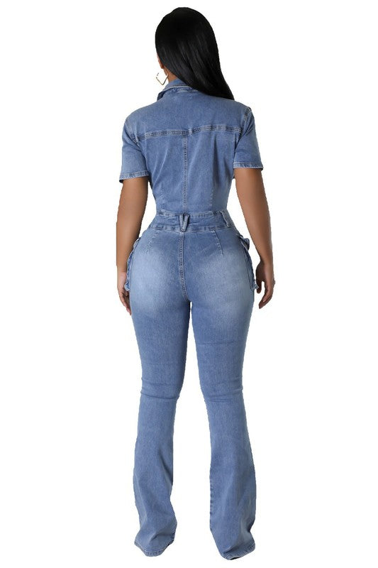 Rebel Denim Jumpsuit - Scarvesnthangs