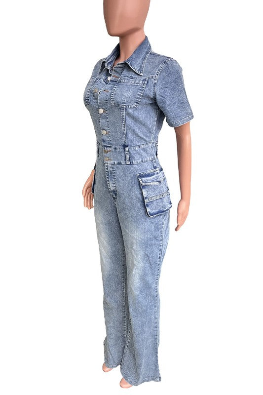 WOMEN DENIM SEXY JUMPSUIT - Scarvesnthangs