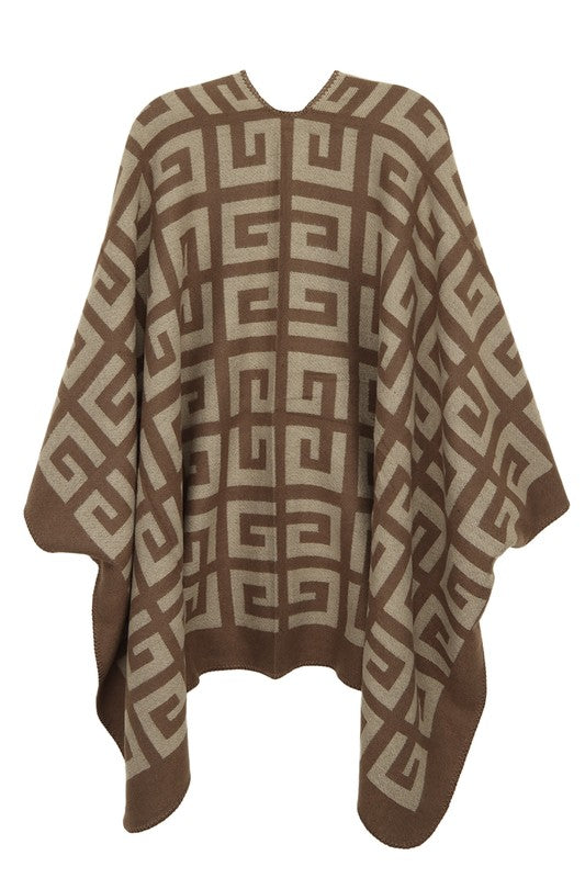 Greek Pattern Poncho