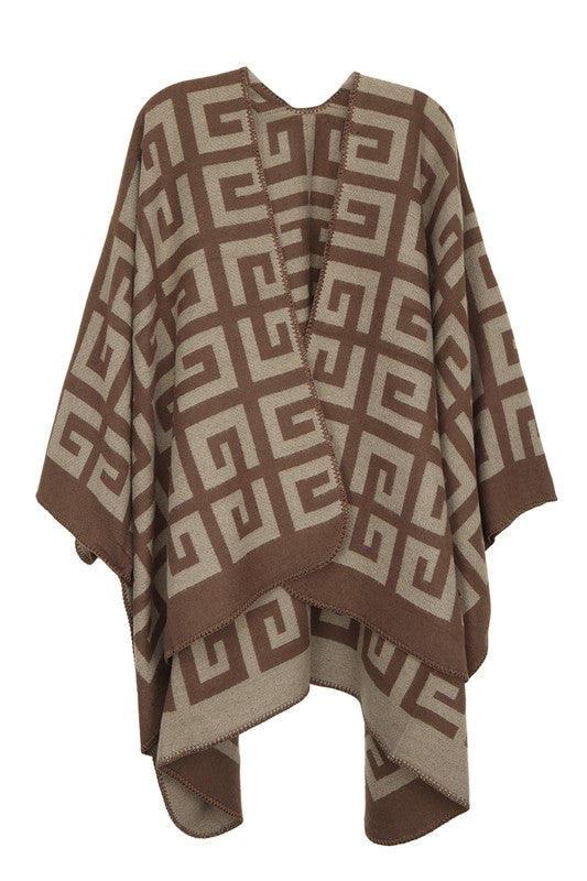 Greek Pattern Poncho