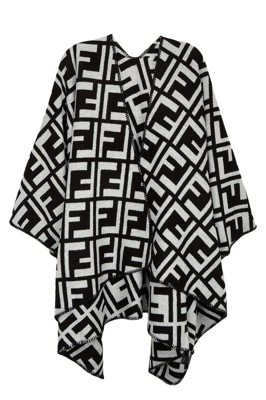 Greek Pattern Poncho