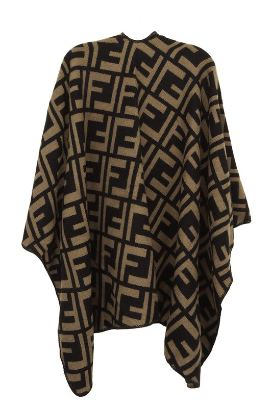 Greek Pattern Poncho