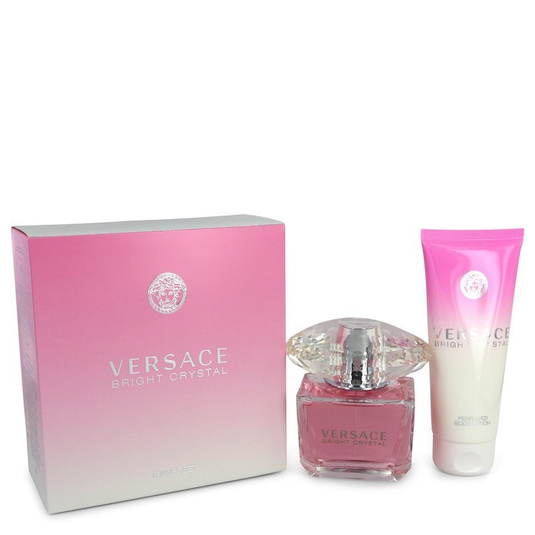 Bright Crystal by Versace Gift Set -- 3 oz Eau De Toilette Spray + 3.4 oz Body Lotion (Women)