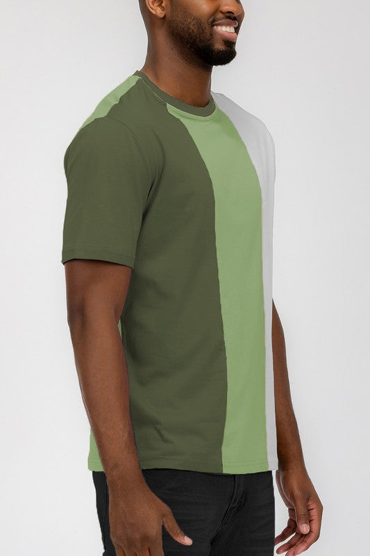 VERTICAL COLOR BLOCK T-SHIRT