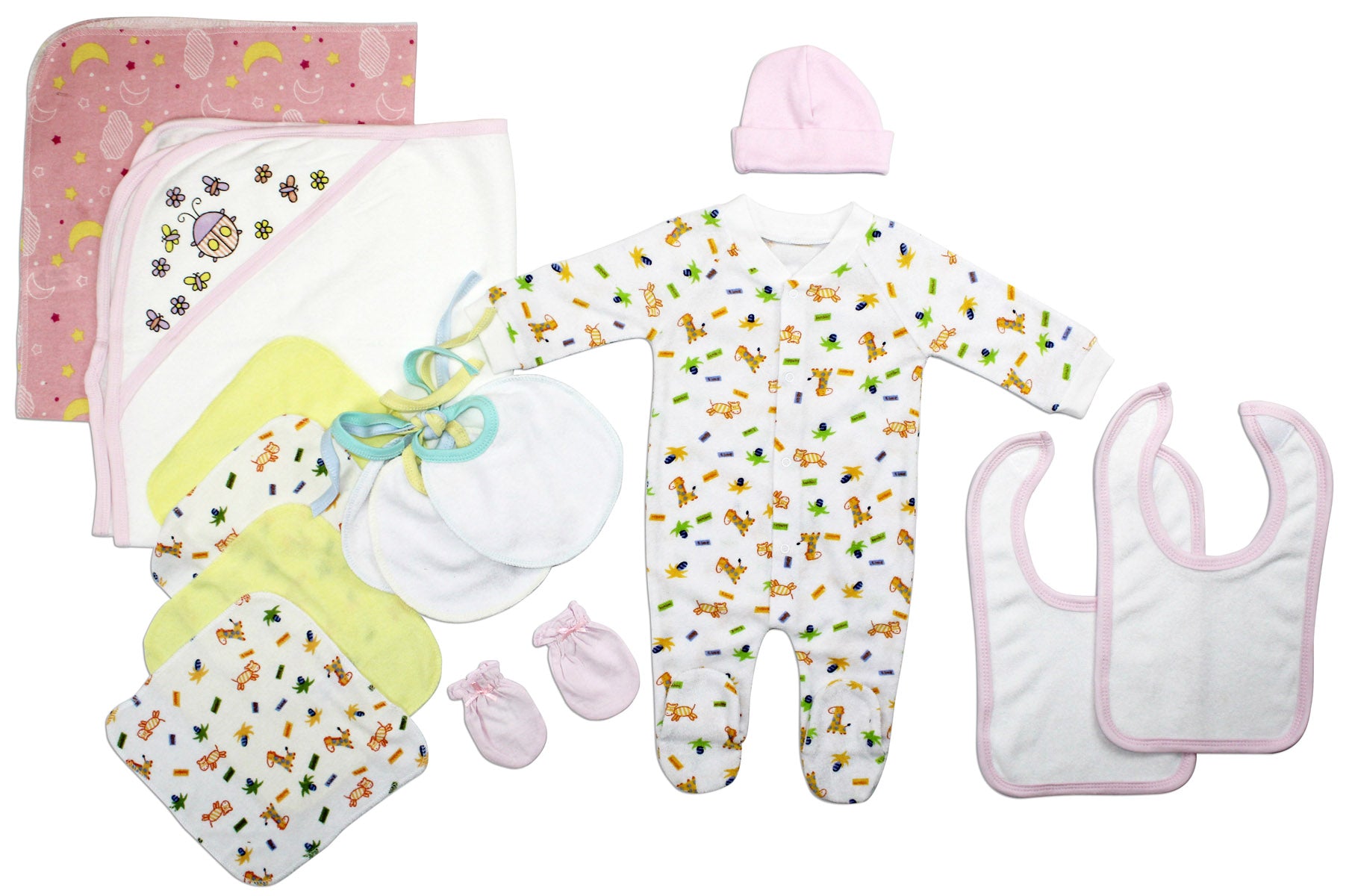 Newborn Baby Girls 14 Pc Layette Baby Shower Gift Set LS_0092