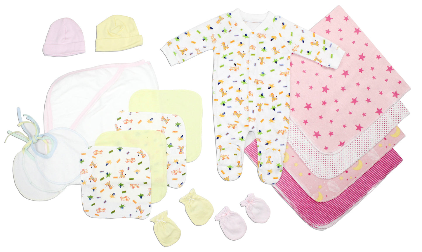 Newborn Baby Girls 17 Pc Layette Baby Shower Gift Set LS_0101