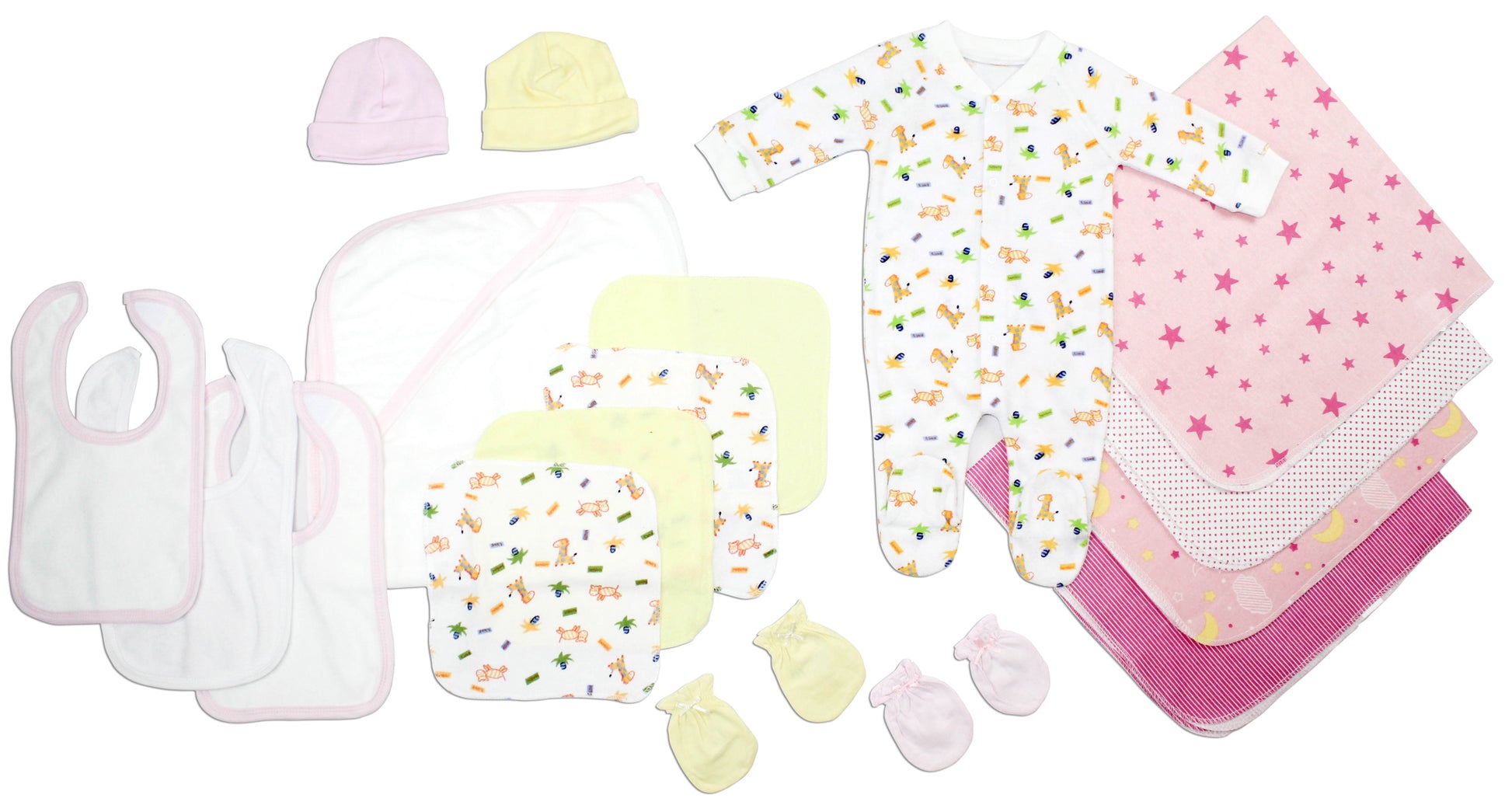 Newborn Baby Girls 17 Pc Layette Baby Shower Gift Set LS_0102
