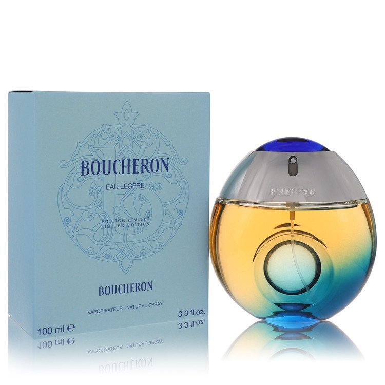 Boucheron Eau Legere by Boucheron Eau De Toilette Spray (Blue Bottle Bergamote Genet Narcisse Musc) 3.3 oz (Women)