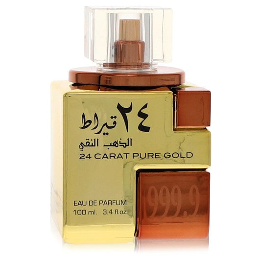 Lattafa 24 Carat Pure Gold by Lattafa Eau De Parfum Spray (Unisex Unboxed) 3.4 oz (Men)