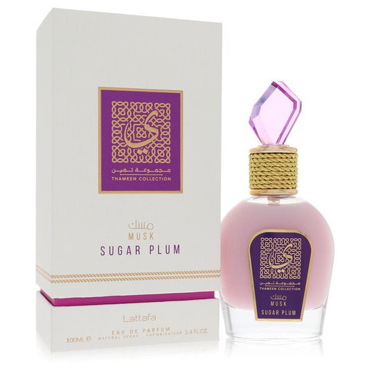 Lattafa Musk Sugar Plum by Lattafa Eau De Parfum Spray (Unisex) 3.4 oz (Women)