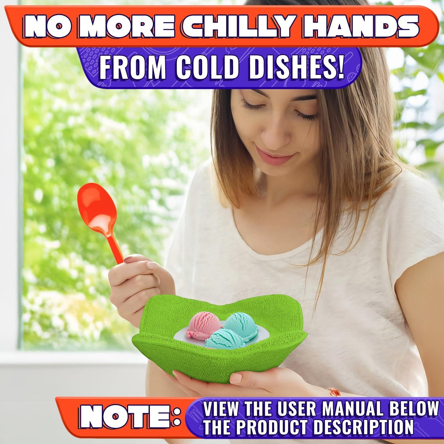 Microwave Bowl Holder Set of 5 – Five Color Pack Microwave Bowl Holders for Hot Food (7.5 x7.5 ) – Heat Resistant Fabric for Bowls Cups Saucers Machine Washable