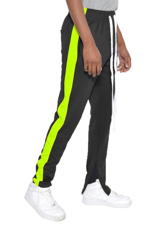 Single Stripe Ankle Zipper Track Pants - Scarvesnthangs