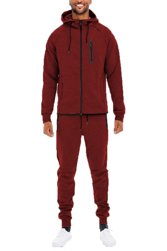 Mens Full Zip Sweat Pant Sweat Set - Scarvesnthangs