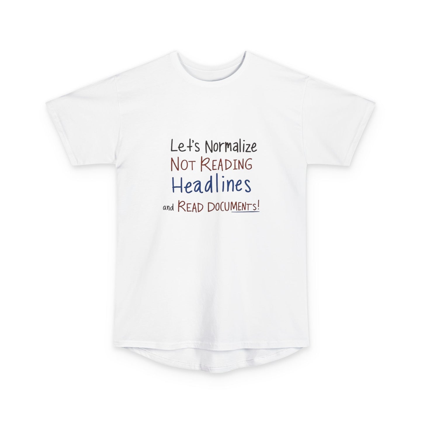 Normalize Not Reading Headlines Cotton T-Shirt Big & Tall