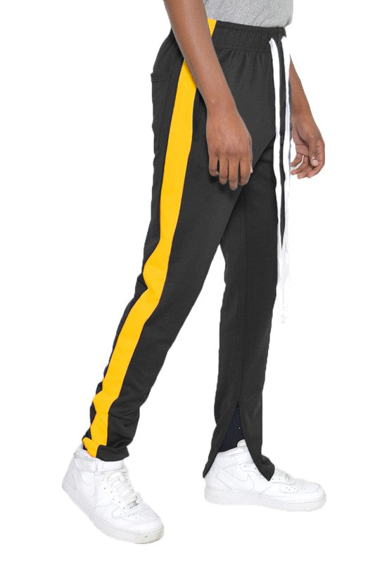 Single Stripe Ankle Zipper Track Pants - Scarvesnthangs