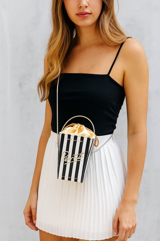 Going To The Movies Peanut/Popcorn Box Inspired Women's Clutch Evening Bag