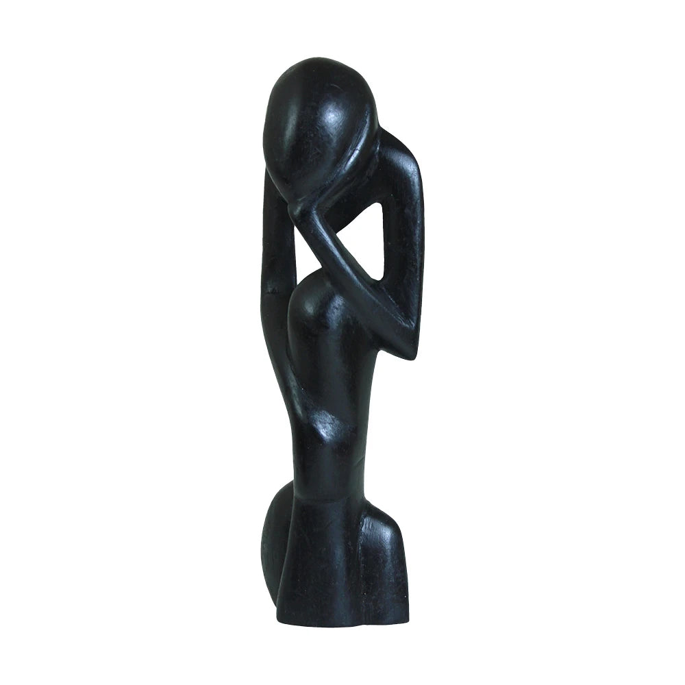 Thinker Statue Senegal - Black
