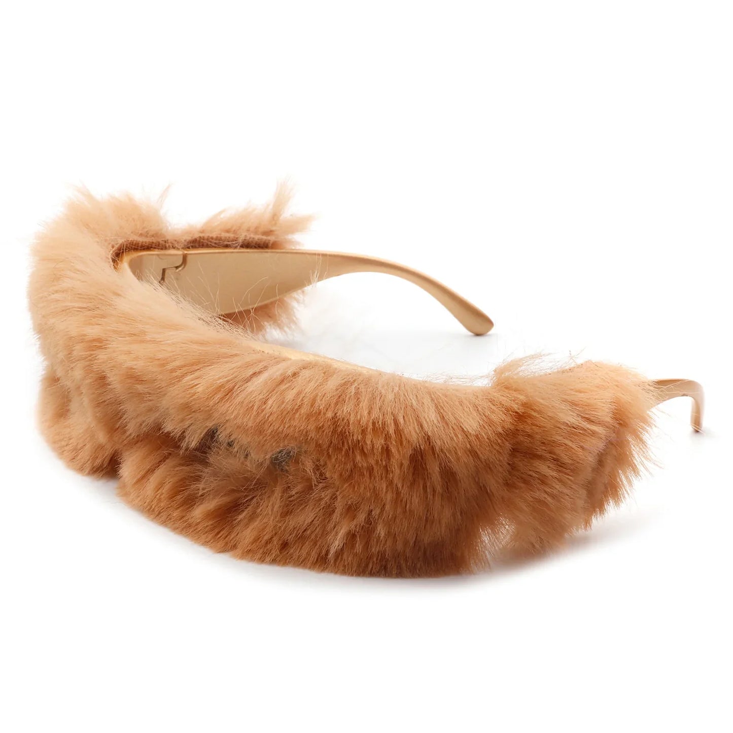 Kyriel - Y2K Wrap Around Fuzzy Fashion Furr Women Sunglasses-6