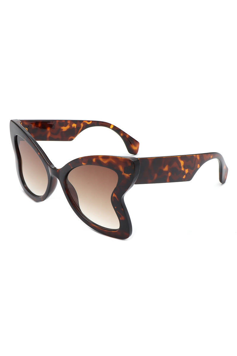 Glisten - Cat Eye Oversized Butterfly Shape Sunglasses-0