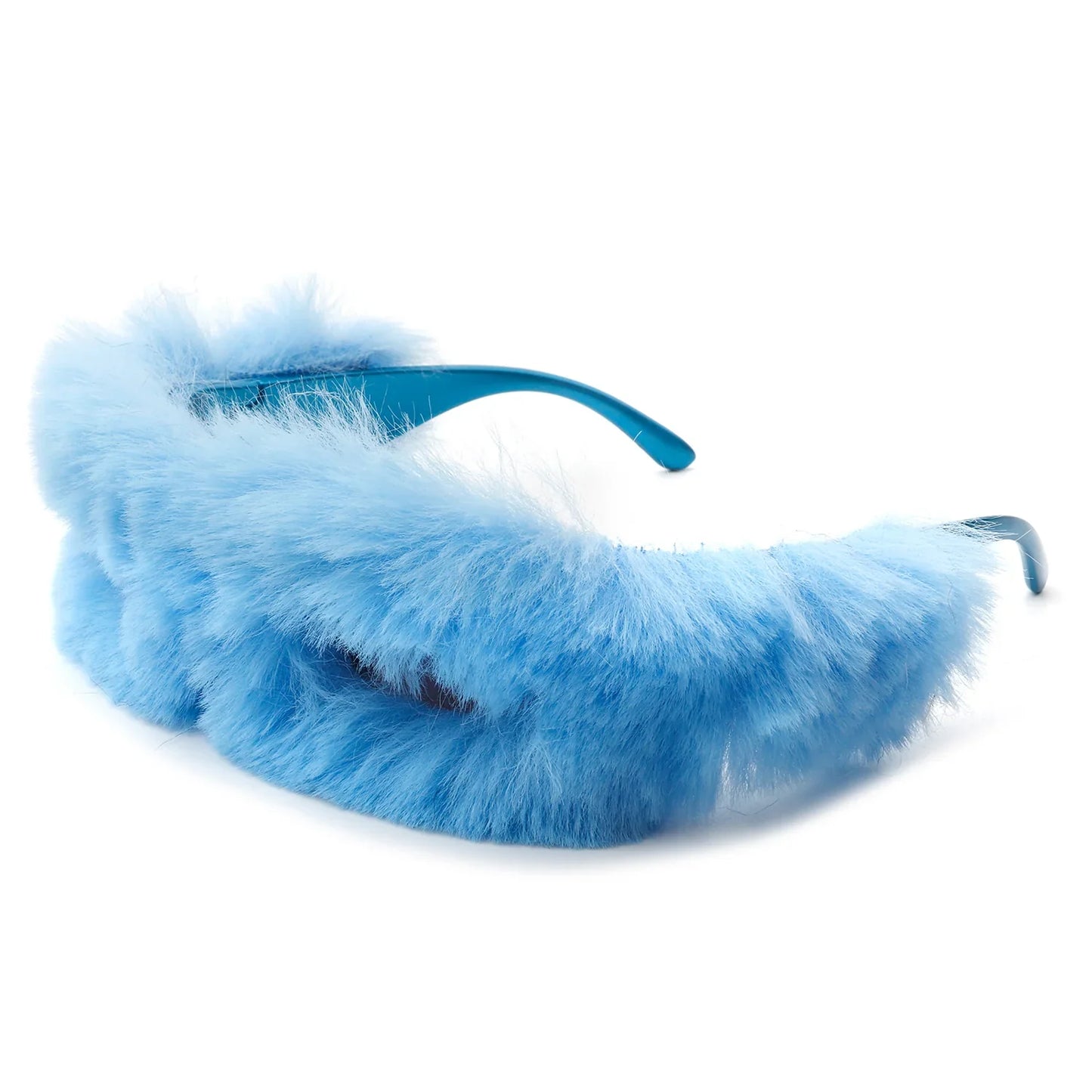 Kyriel - Y2K Wrap Around Fuzzy Fashion Furr Women Sunglasses-2