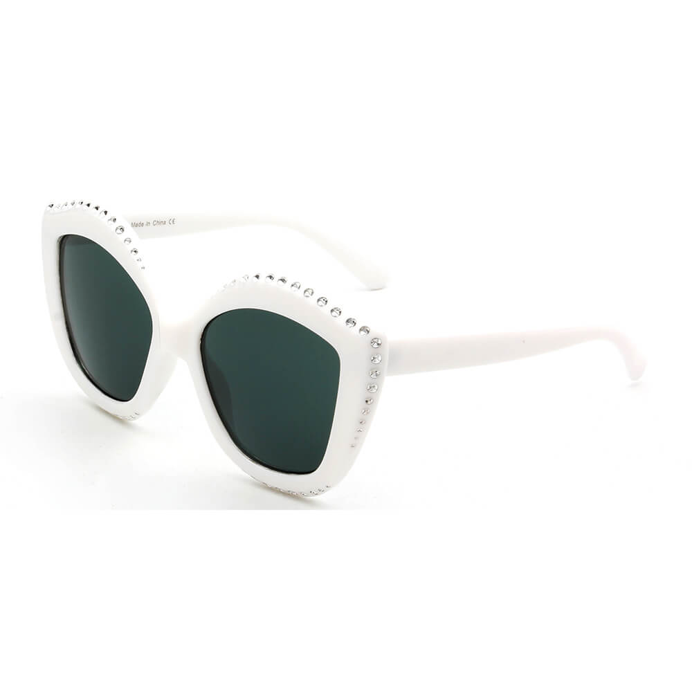 ANGOLA | Women Oversized Round Cat Eye Fashion Sunglasses-5