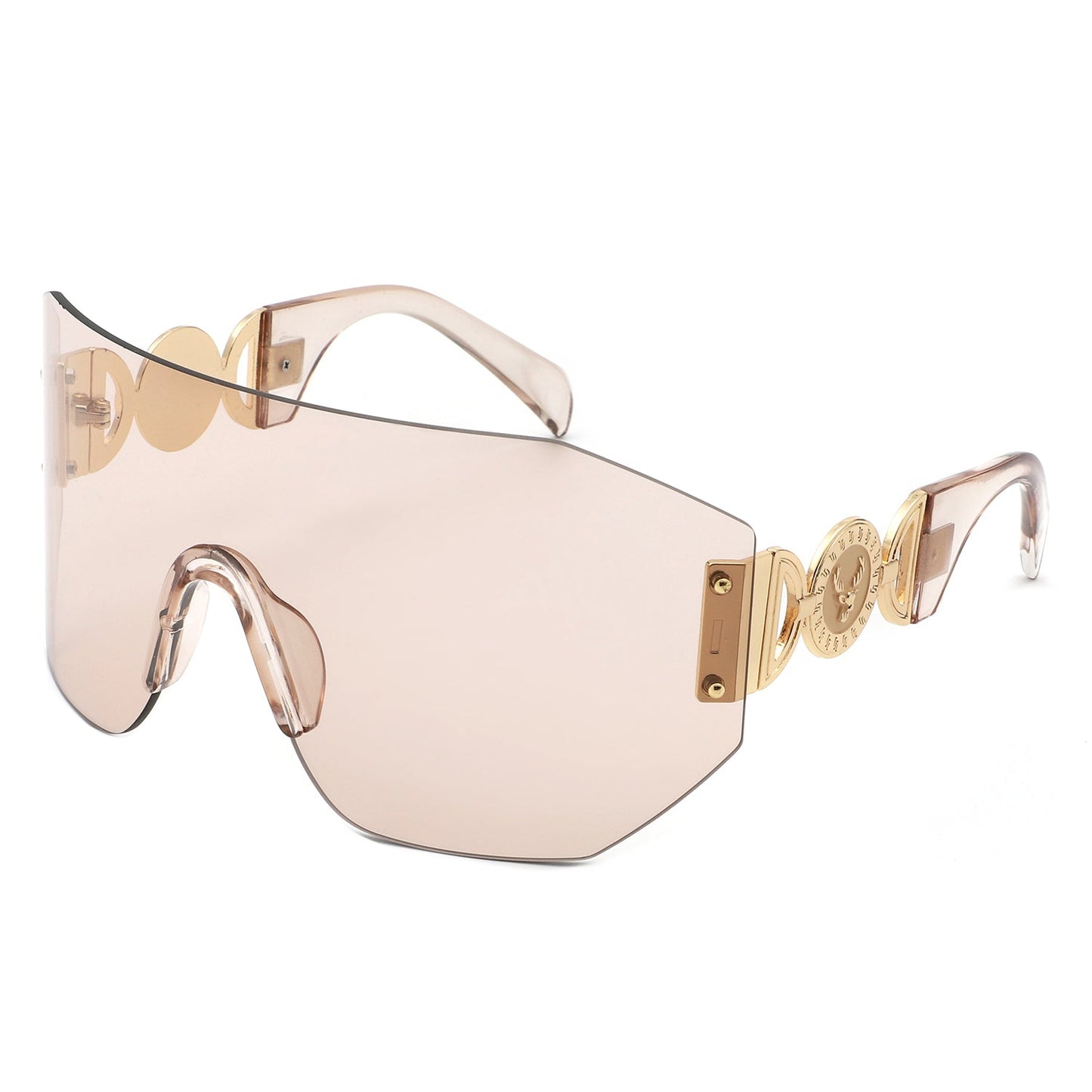 Brio - Oversized Bold Square Retro Rimless Sunglasses-7