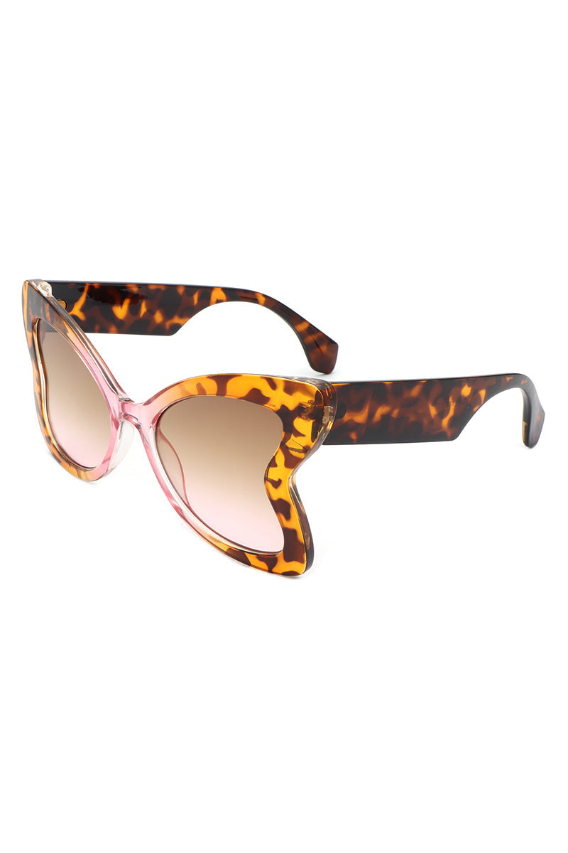 Glisten - Cat Eye Oversized Butterfly Shape Sunglasses-7