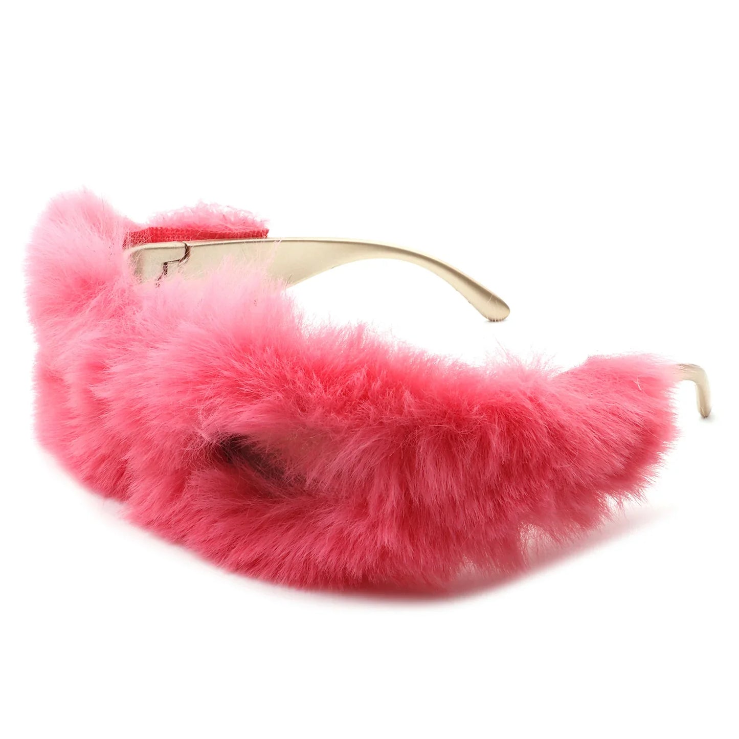 Kyriel - Y2K Wrap Around Fuzzy Fashion Furr Women Sunglasses-0