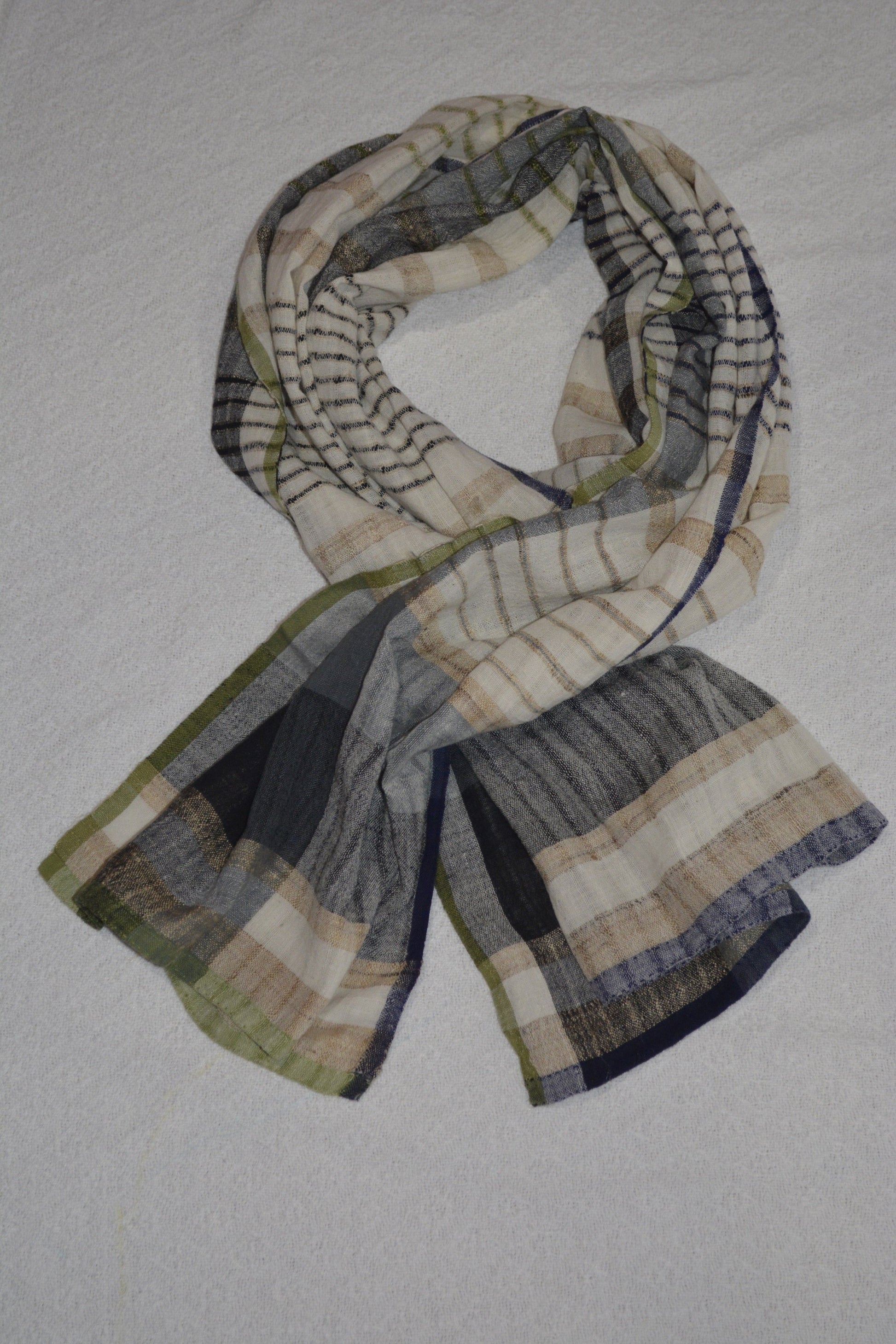 Hand woven cotton scarves-2