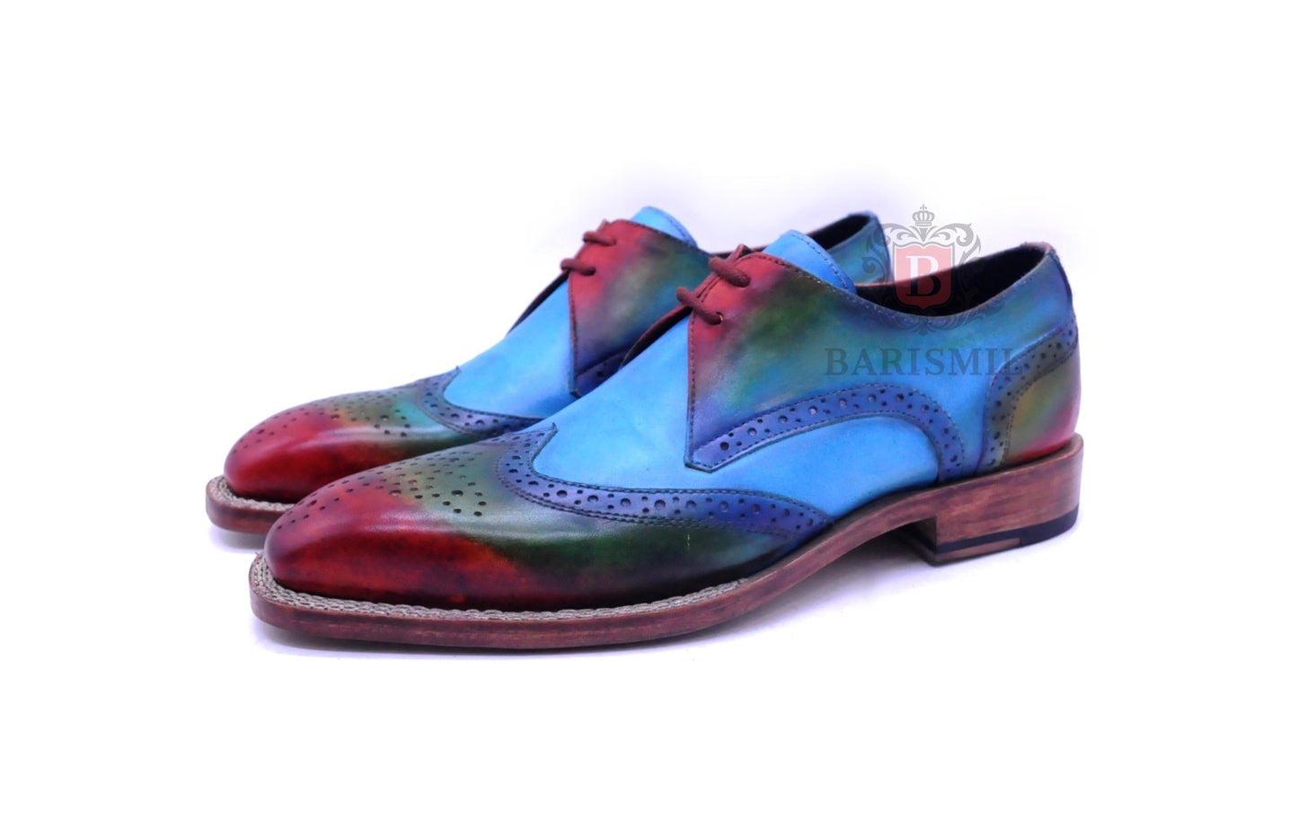 Porto- Blue Derby Shoes-0