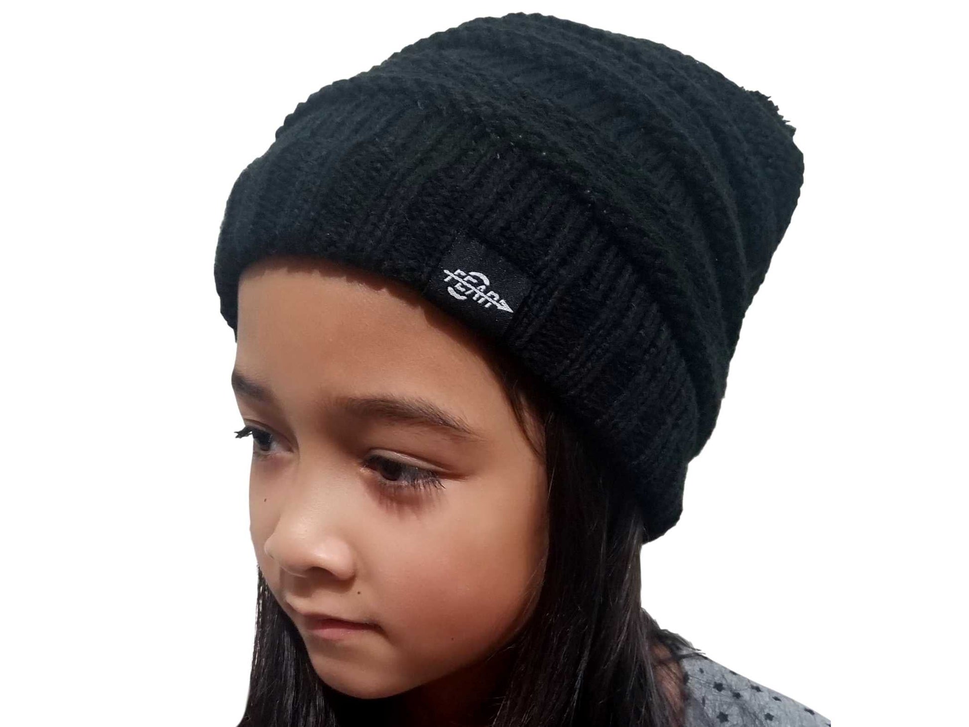 Warmest Plush Insulated Black Beanie Hat Winter Beanies Knitted Warm Cold Weather Beanie Hats-2