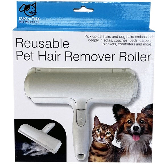 reusable pet hair remover roller on couch