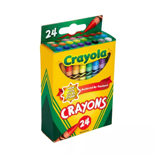 Crayola Back-to-School Crayon Tin Bundle – 24 Count – Durable Collectible Storage Case – Perfect for School Supplies, Coloring, and Creative Fun