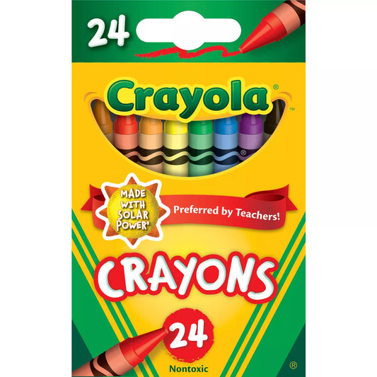 Crayola Back-to-School Crayon Tin Bundle – 24 Count – Durable Collectible Storage Case – Perfect for School Supplies, Coloring, and Creative Fun