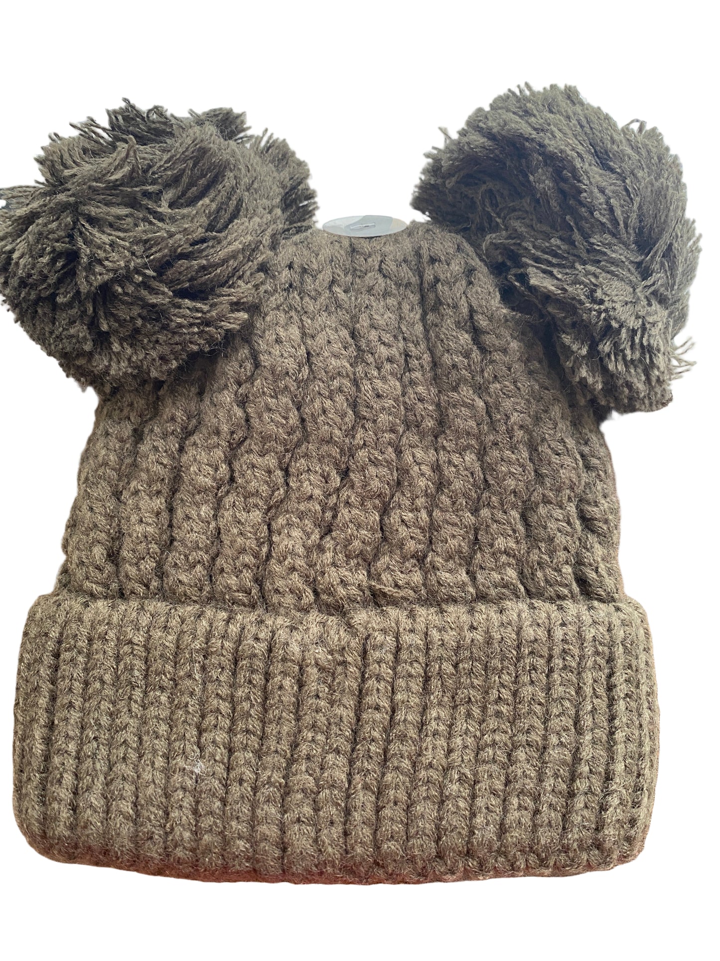 Solid Winter Double Pom Pom Hat