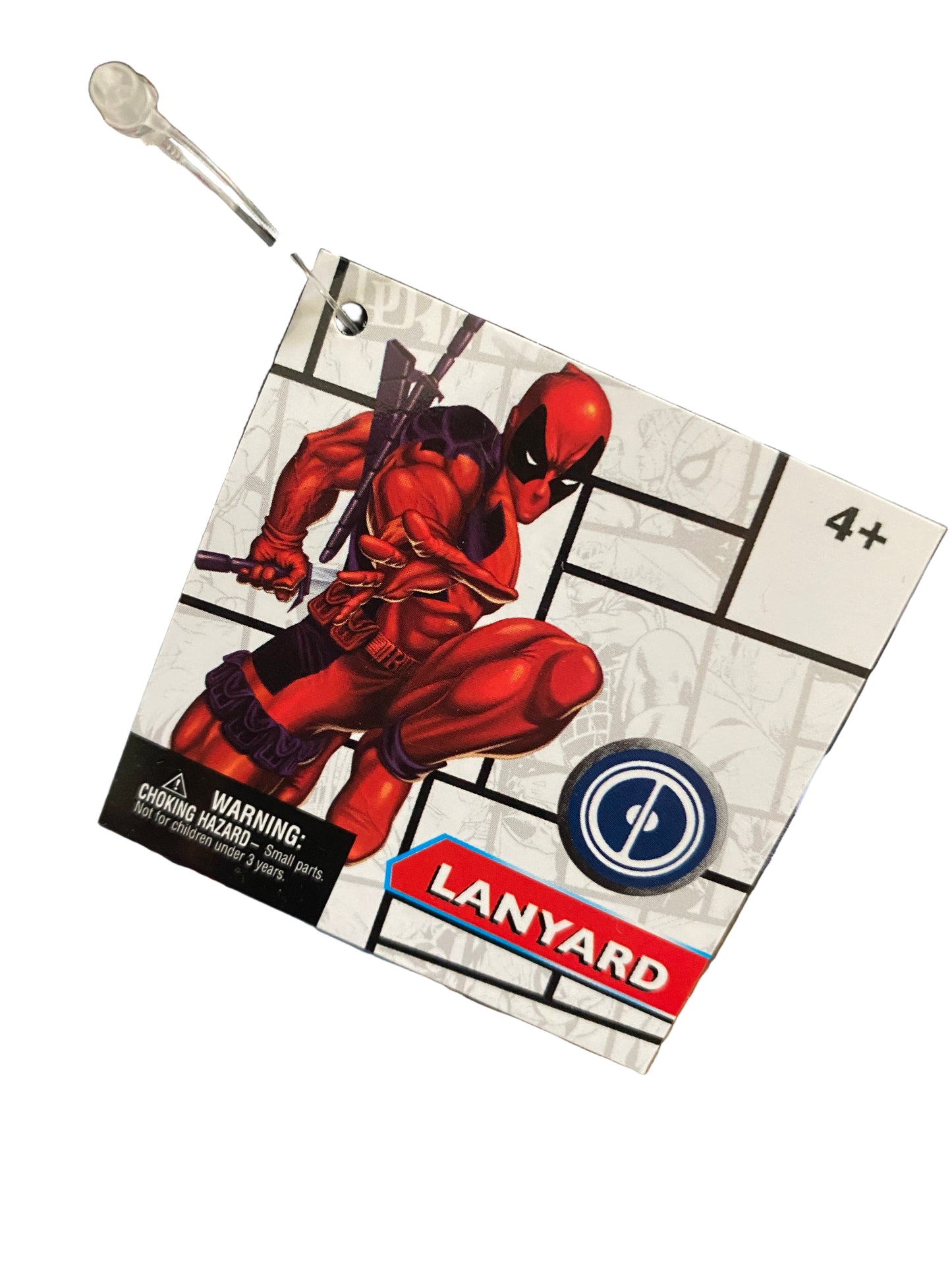 Marvel Deadpool Lanyard and ID Badge Holder – Red and Black Comic Design