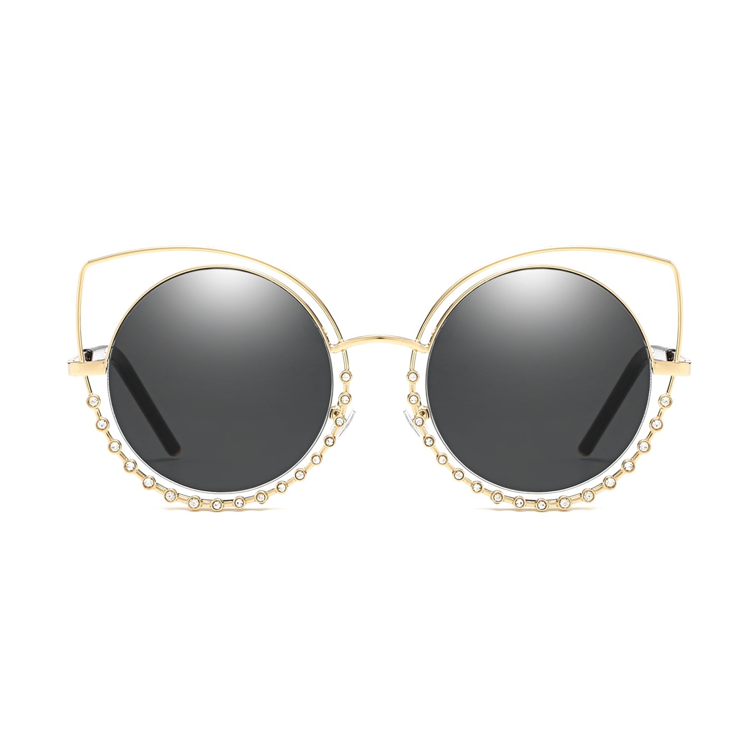 Holland - Pearl-Studded Cut-Out Cat Eye Princess Sunglasses-1