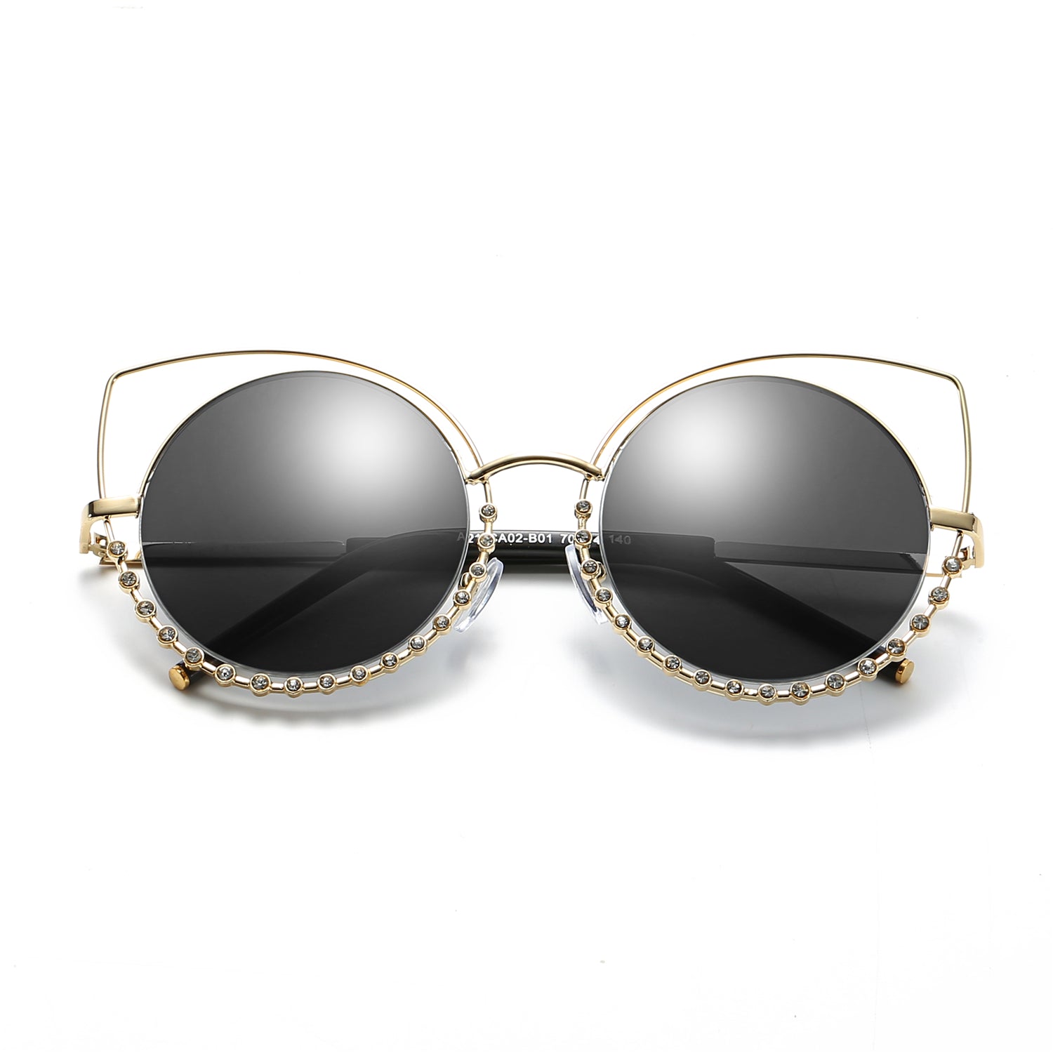 Holland - Pearl-Studded Cut-Out Cat Eye Princess Sunglasses-2