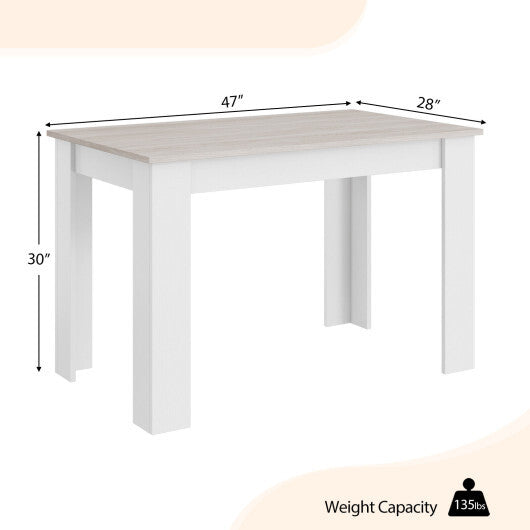 47 Inches Dining Table for Kitchen and Dining Room-Light Gray - Scarvesnthangs
