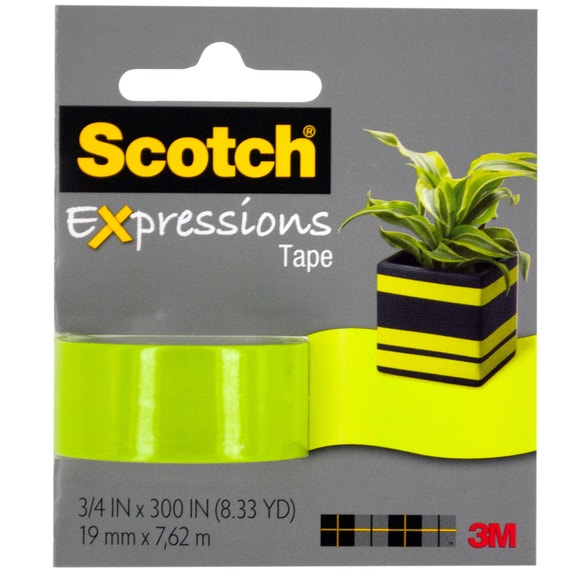 2 Pack Scotch Expressions Tape, 3/4 in x 200 in – Elegant Matte Finish, Writable Surface, Multi-Purpose Use
