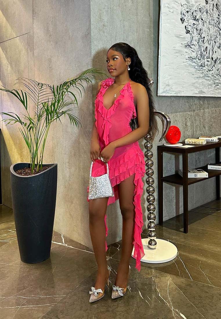 Erika Rhinestones Embellished Clear Pump Shoes-1