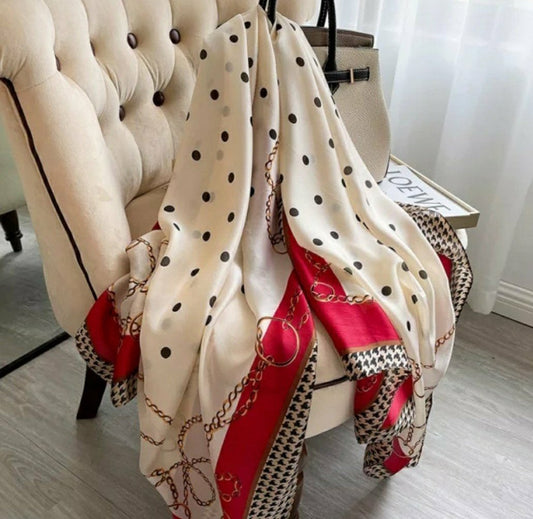 POLKA DOT SILK SCARFS-0