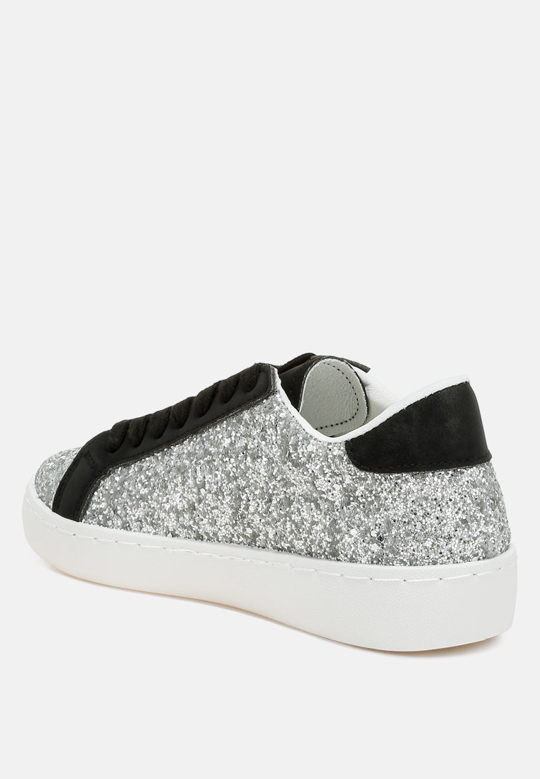 Shinding Glitter Star Chunky Sneakers-2