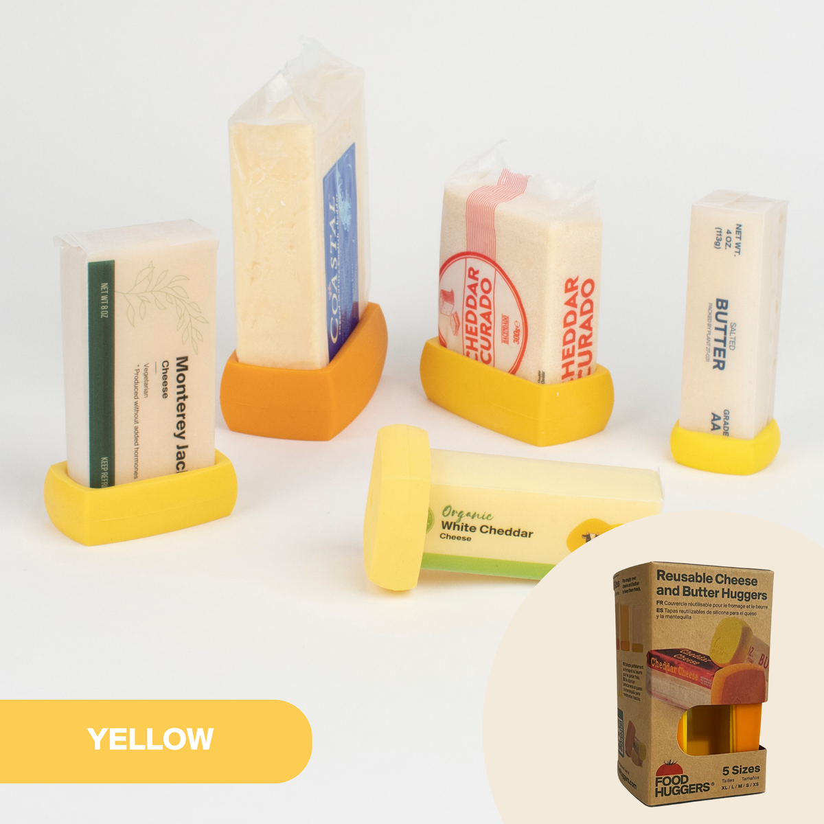Reusable Cheese & Butter Savers (Set of 5)