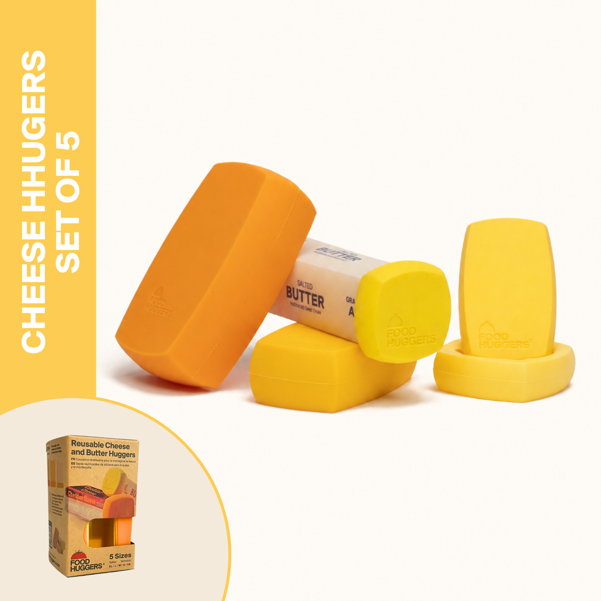 Reusable Cheese & Butter Savers (Set of 5)