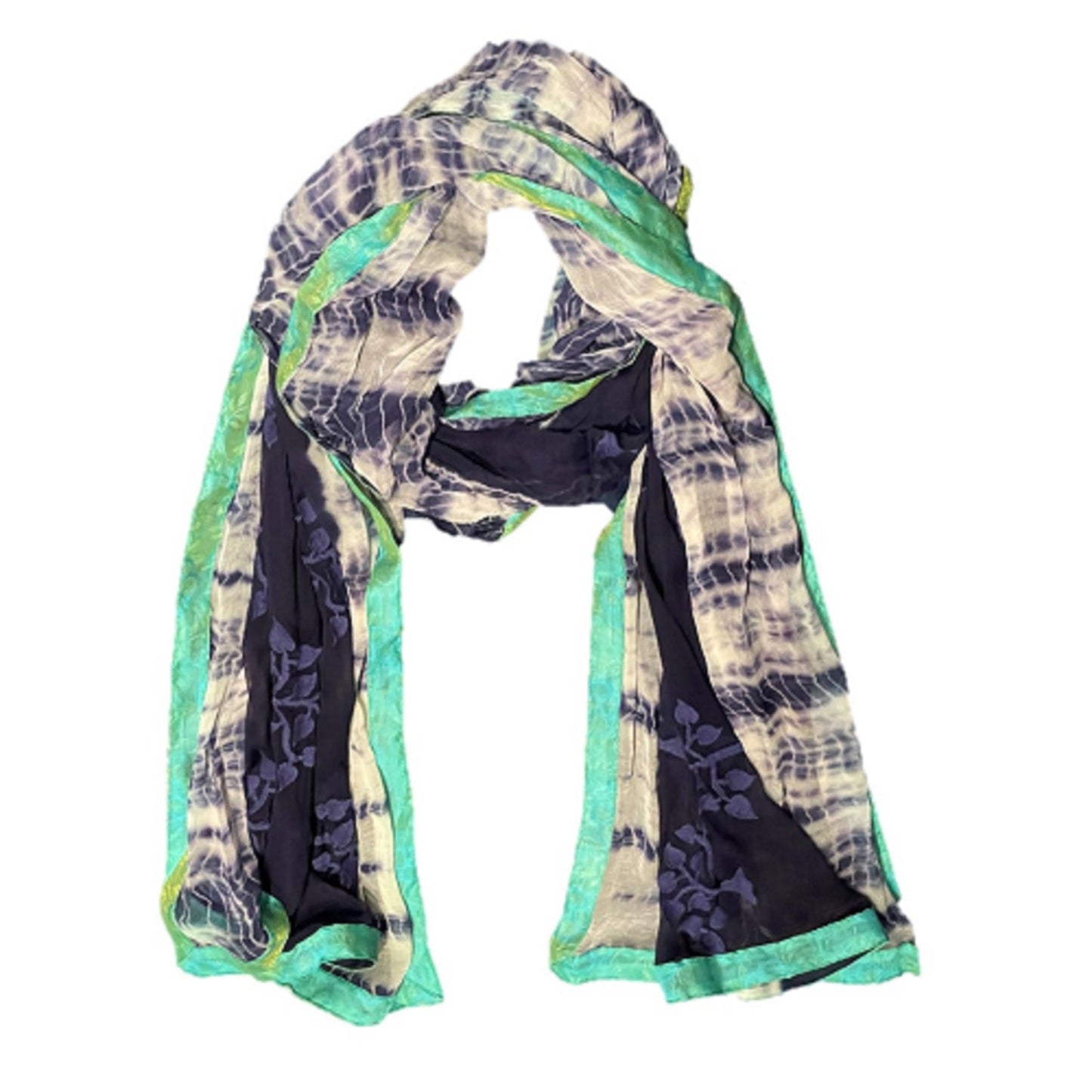 One of a Kind Pure Silk Chiffon Scarves - Limited edition-3